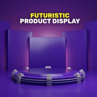Kostenlose PSD 3d futuristisches podium produktdisplay
