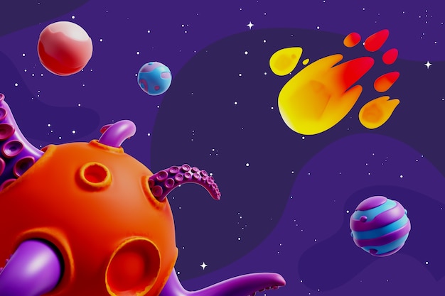 3D-Galaxien-Illustration