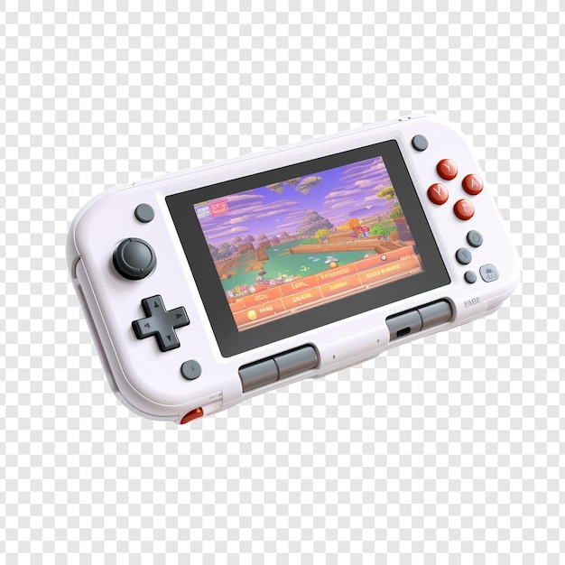 Kostenlose PSD 3d handheld game console video portable isoliert auf transparentem hintergrund