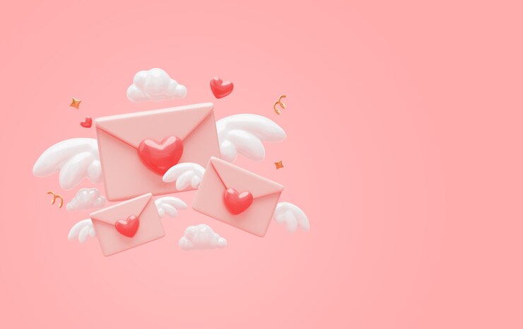 Kostenlose PSD 3d-hintergrund mit valentinstag-verkauf