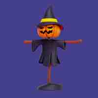 Kostenlose PSD 3d-illustration des halloween-elements