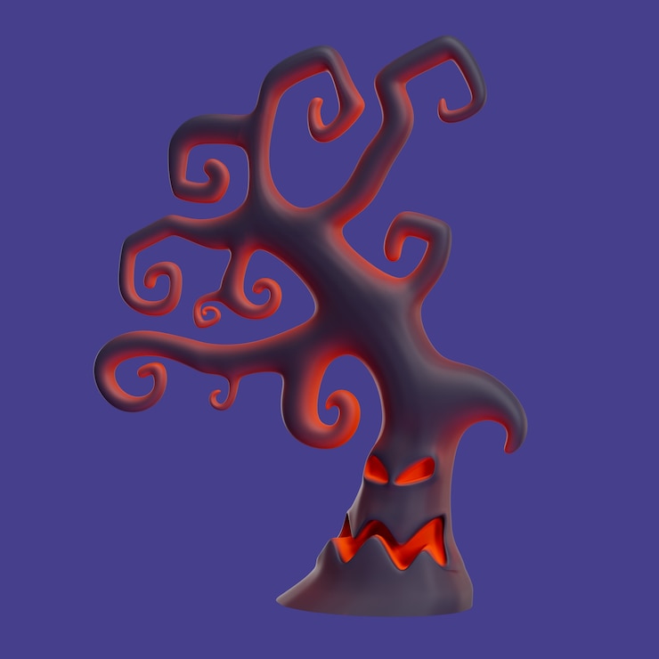 Kostenlose PSD 3d-illustration des halloween-elements