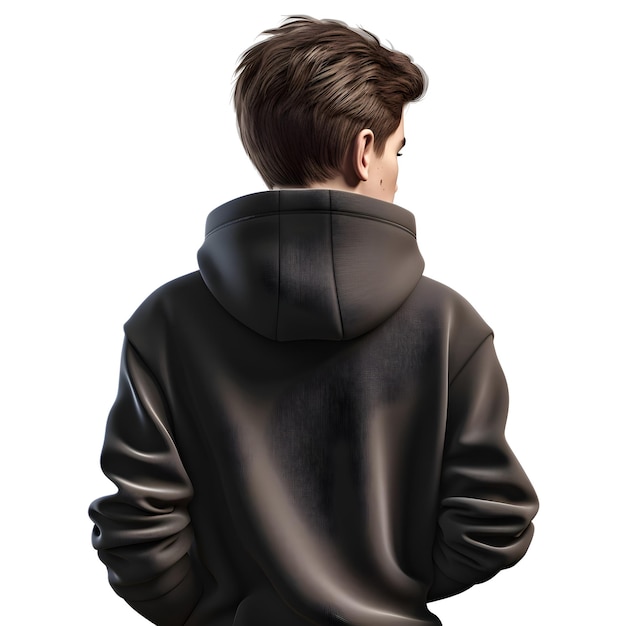 Kostenlose PSD 3d-illustration eines jungen mannes in einer schwarzen lederjacke