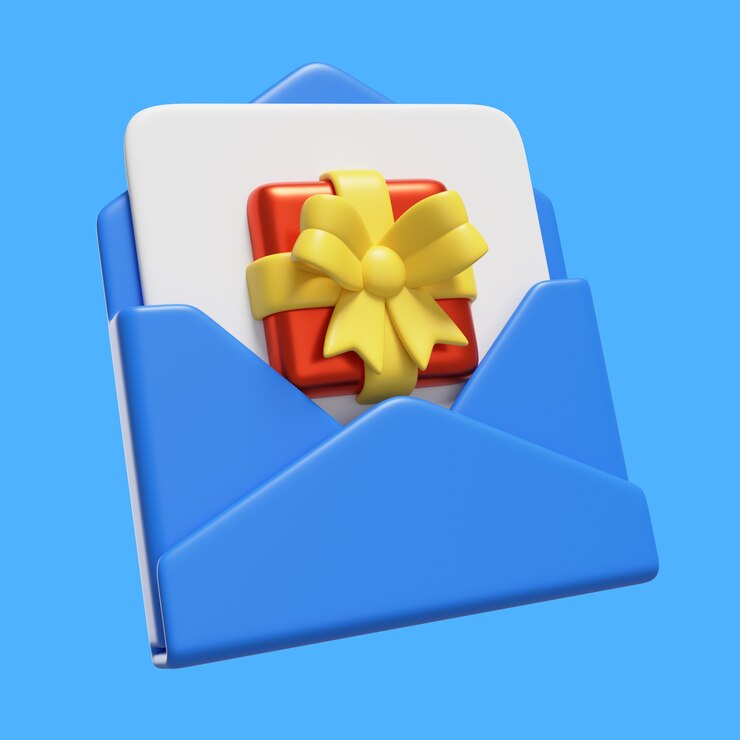 Kostenlose PSD 3d-illustration mit geburtstags-essentials
