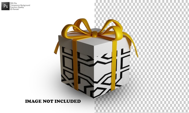 3d isoliertes geschenkbox-mockup-design