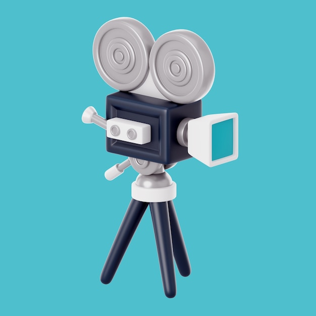 3D-Kino-Icon-Illustration mit Projektor