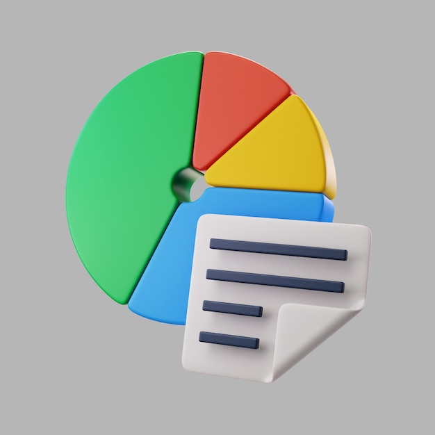 3d-kreisdiagramm mit informationen