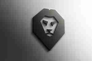 Kostenlose PSD 3d lion logo modell