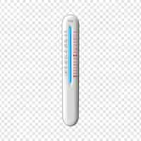 Kostenlose PSD 3d medizinisches thermometer, isoliert auf transparentem hintergrund