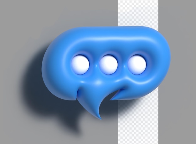 Kostenlose PSD 3d-messenger-fenster-symbol chat-blase social media