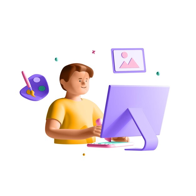 3D-NFT-Symbol Digital Artist Male