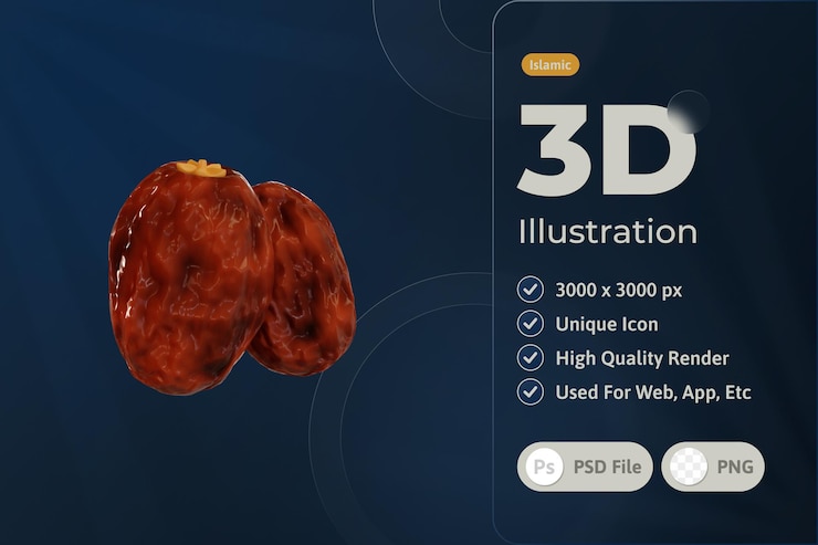 Kostenlose PSD 3d ramadan islamisches elementsymbol, daten