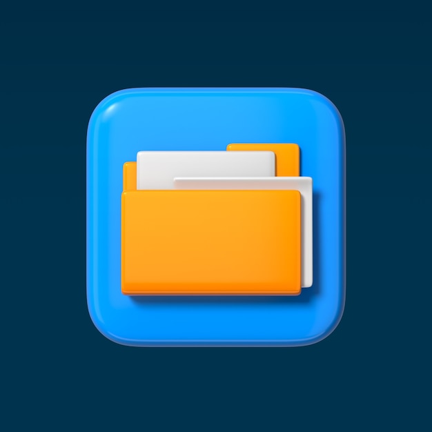 3d render of a folder icon
