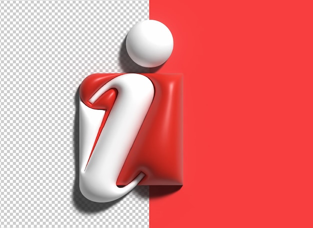 Kostenlose PSD 3d-renderinformationen web icon png