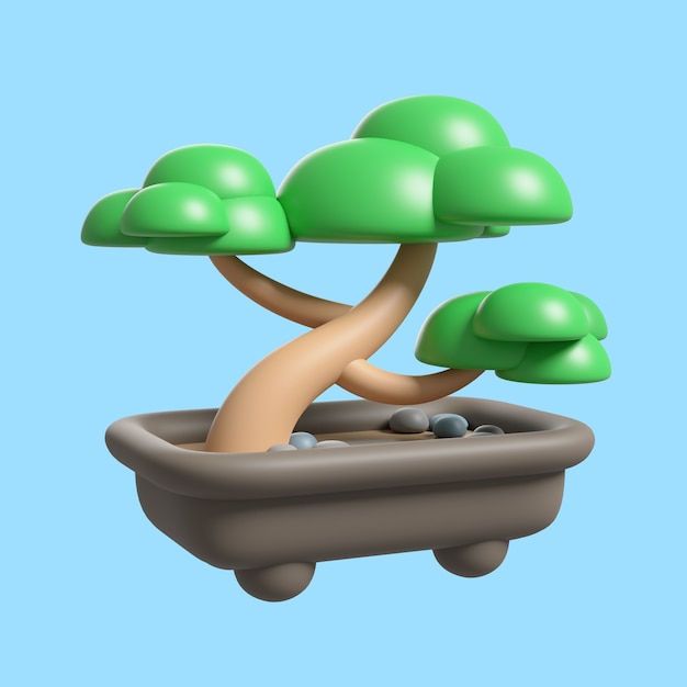 3D-Rendering der japanischen Ikone
