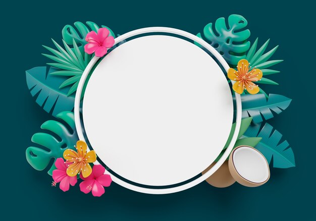 3D-Rendering der Natur Verkäufe leere Banner