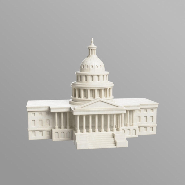 Kostenlose PSD 3d-rendering der us-präsidenten-wahl-ikonen