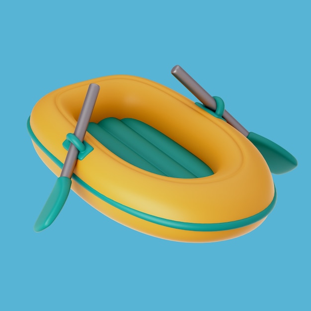 3D-Rendering des Camping-Symbols