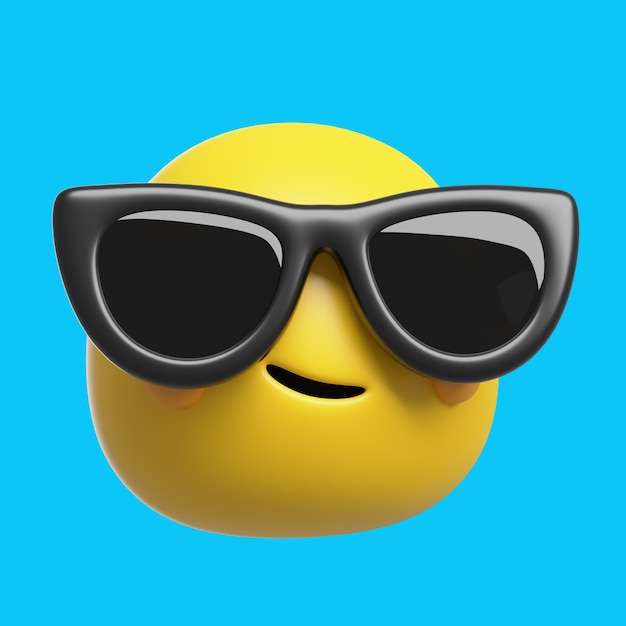 3D-Rendering des Emoji-Symbols