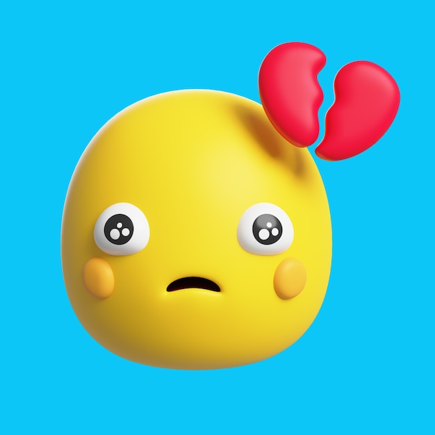 3D-Rendering des Emoji-Symbols