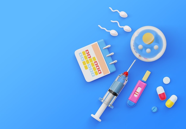 3D-Rendering des Fertilitätsverkaufs-Hintergrunds