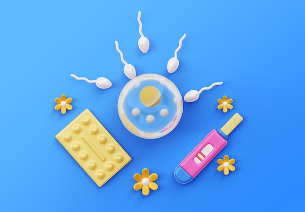 3D-Rendering des Fertilitätsverkaufs-Hintergrunds