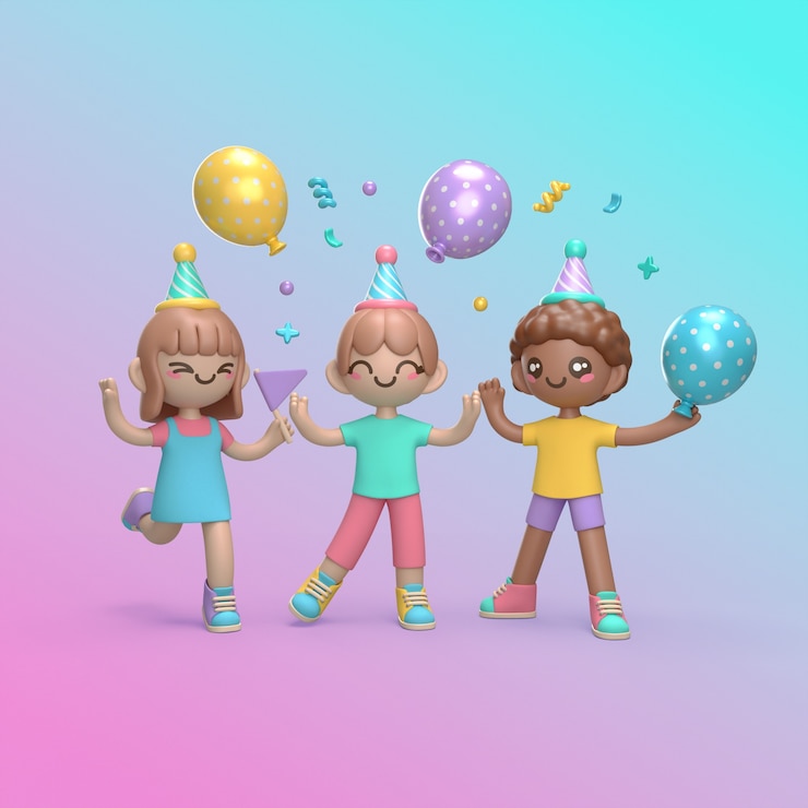 Kostenlose PSD 3d-rendering des geburtstags-icon-designs