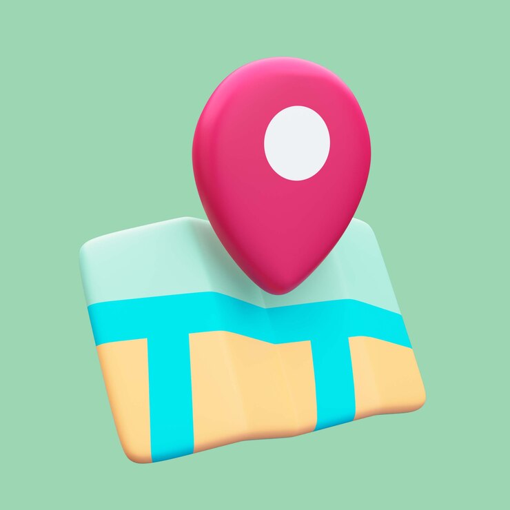 Kostenlose PSD 3d-rendering des gps-reisesymbols