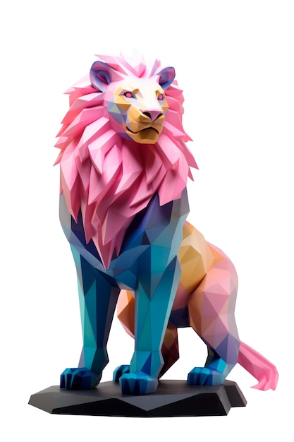 3D-Rendering des Löwen isoliert