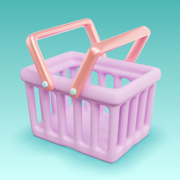 3D-Rendering des Online-Kauf-Symbols