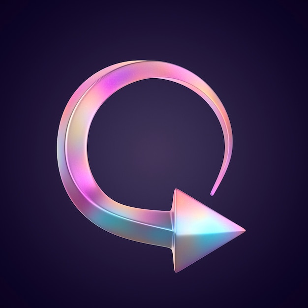 3D-Rendering des Pfeilsymbols