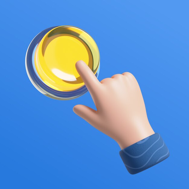 3D-Rendering des Schnittstellenwerkzeug-Symbols