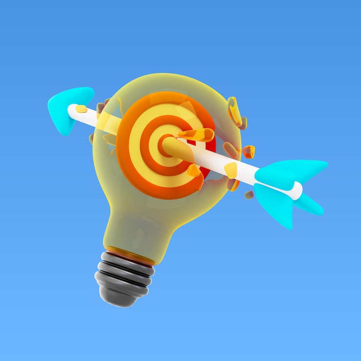 Kostenlose PSD 3d-rendering des ziellampen-symbols