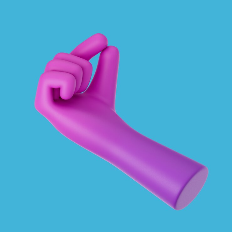 Kostenlose PSD 3d-rendering einer handbewegung
