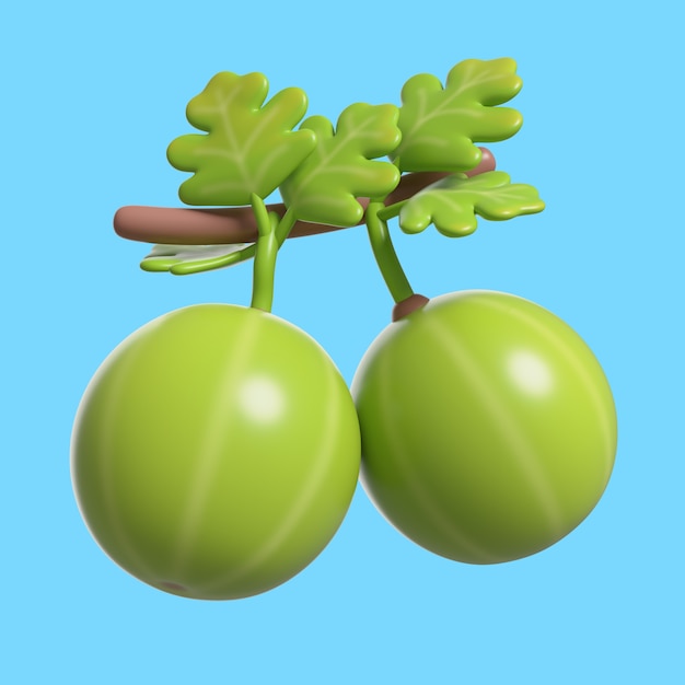 Kostenlose PSD 3d-rendering von beeren