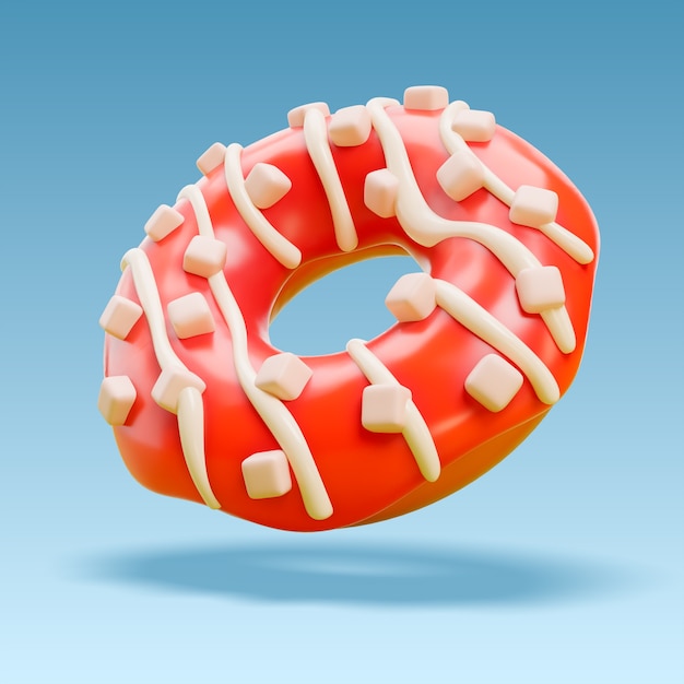 Kostenlose PSD 3d-rendering von donuts