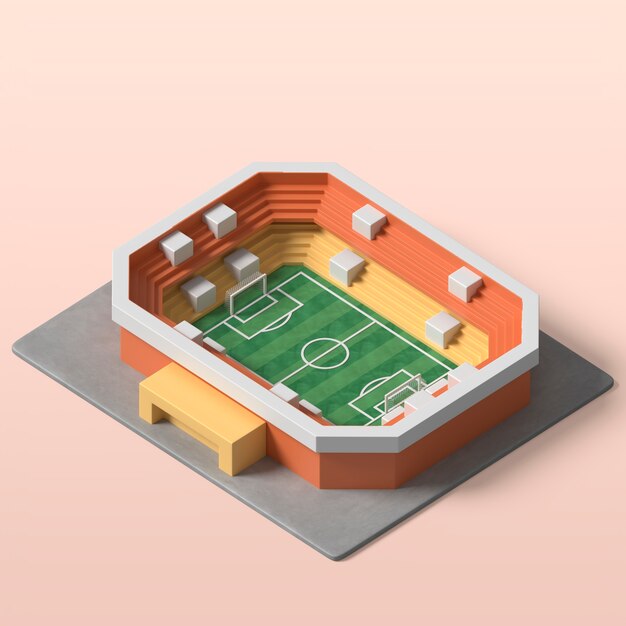 3D-Rendering von Gebäudeaikonen