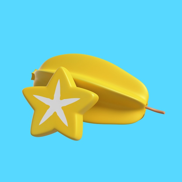 3D-Rendering von köstlichen Sternfrüchten