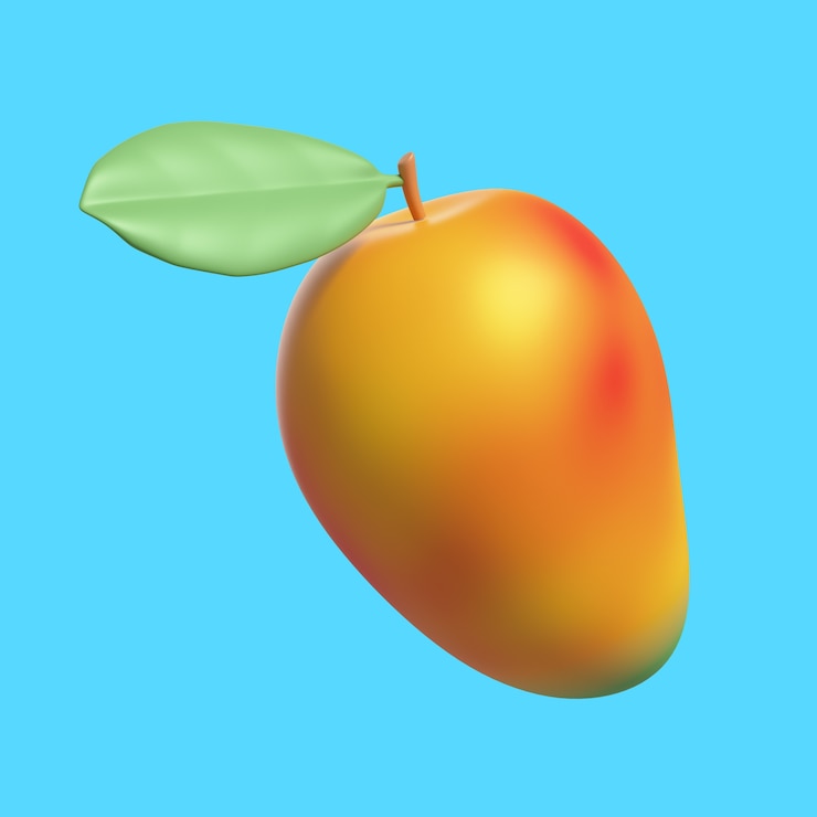 Kostenlose PSD 3d-rendering von köstlicher mango