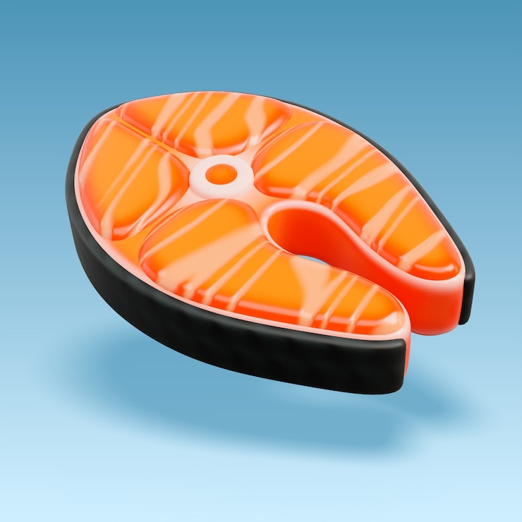 Kostenlose PSD 3d-rendering von lachs