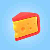 Kostenlose PSD 3d-rendering von leckerem käse