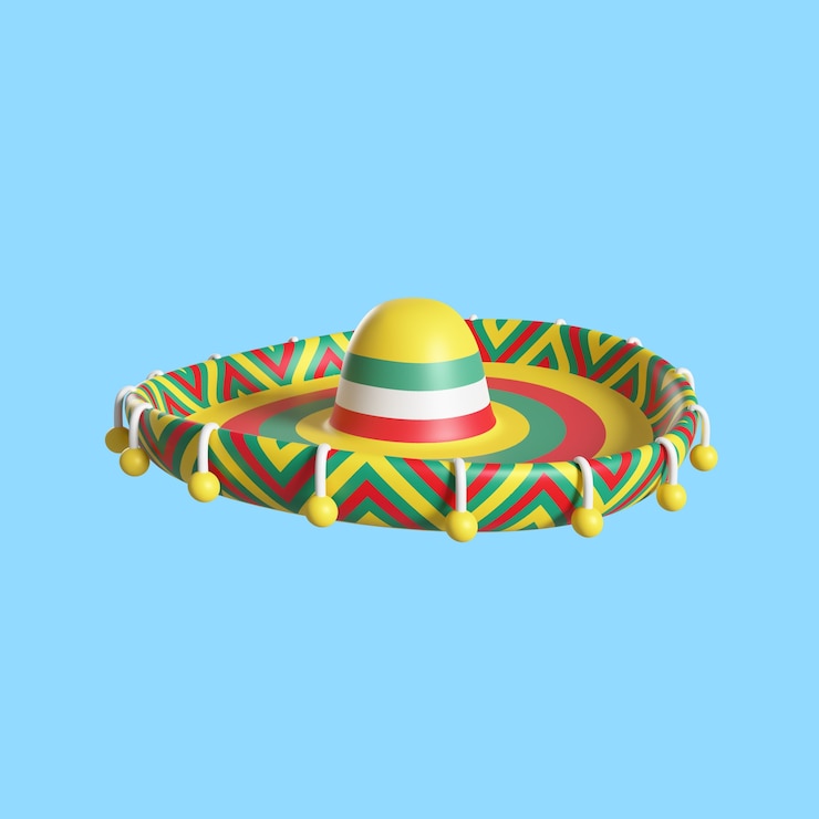 Kostenlose PSD 3d-rendering von mexiko-icon-design