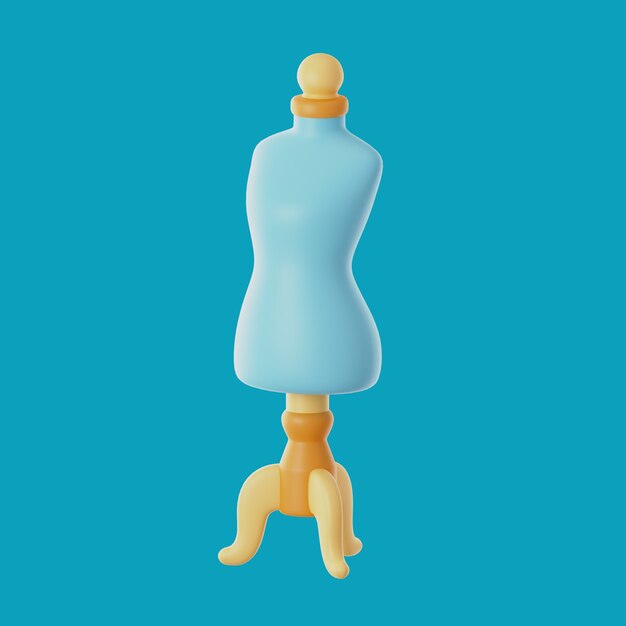 3D-Rendering von Mode-Design-Ikonen