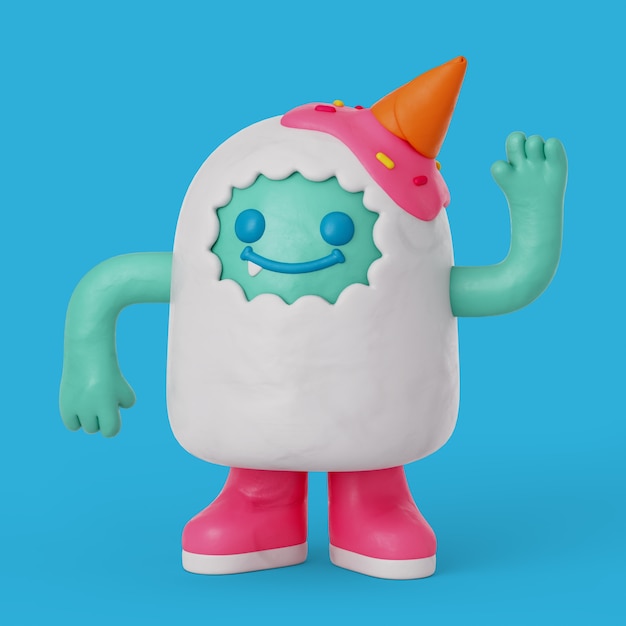 3D-Rendering von Monster-Symbolen