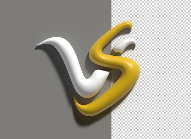 Kostenlose PSD 3d-rendering vs firmenbrief-logo