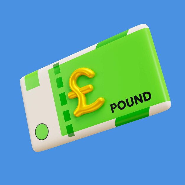 3D-Symbol für Finanzen und Währung