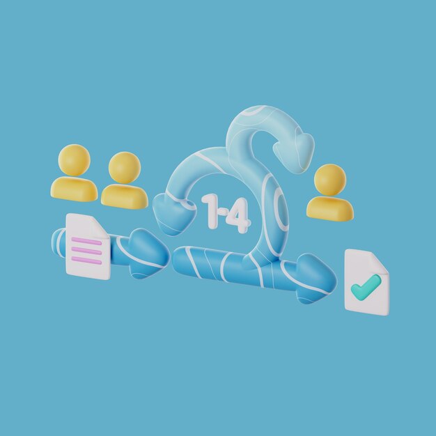 3D-Symbol für Produktmanagement