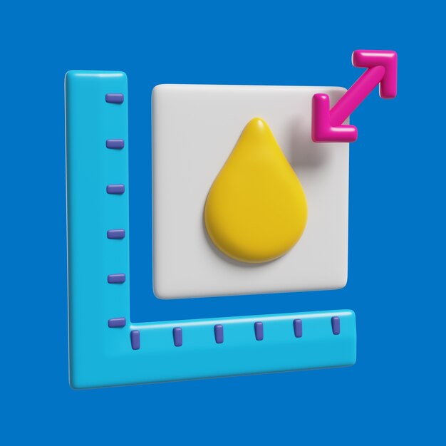 3D-Symbol mit Tintenfüllstand