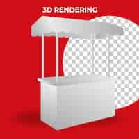 Kostenlose PSD 3d-tresenstand-event