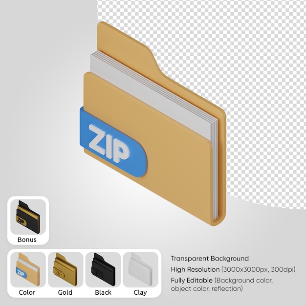 Kostenlose PSD 3d-zip-datei